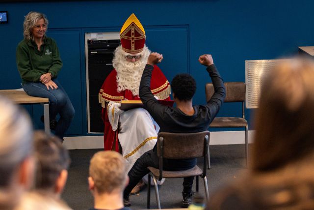 Dutch tradition: Sinterklaas and his Pieten visiting Yes We Can Youth Clinics